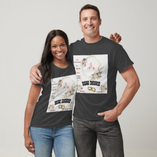 Hochzeit Holzkohle Heather Farbpaar Text Bild T-Shirt