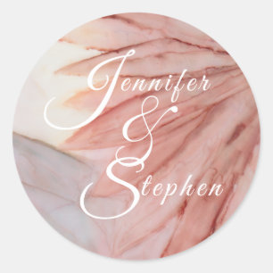 Hochzeit Hübsch in Rosa Runder Aufkleber