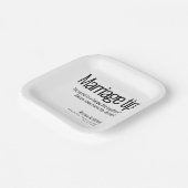 💍 Hochzeit Humorvolles Minimalistisches Elegant Pappteller (Gewinkelt)