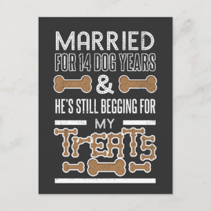 Hochzeit Hund Jahre 2. Hochzeitstag Postkarte