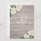 Hochzeit Hydrangea Blume String Lights Rustikales  Einladung (Rückseite)