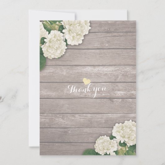 Hochzeit Hydrangea Blume String Lights Rustikales  Einladung (Rückseite)