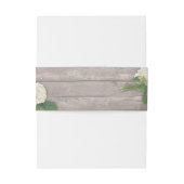 Hochzeit Hydrangea florale String Lights Rustikale Einladungsbanderole (Rückseitenbeispiel)