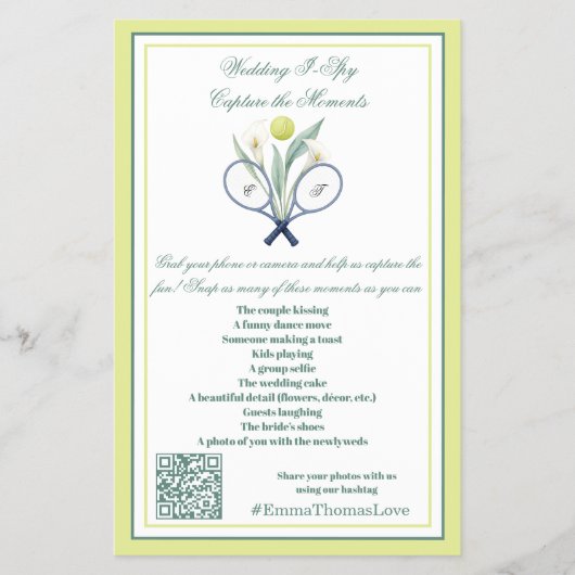 Hochzeit I-Spy Foto Scavenger Hunt Card Spaß Flyer (Vorne)