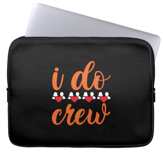 Hochzeit ich mache Crew Laptopschutzhülle (Vorderseite)