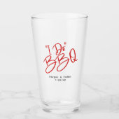 Hochzeit ich mache GRILLEN Glas (Vorderseite)