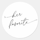 Hochzeit Ihr Lieblingsticker Runder Aufkleber (Vorderseite)