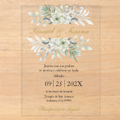 Hochzeit im Acrylgrün Acryleinladungen (Vorderseite)