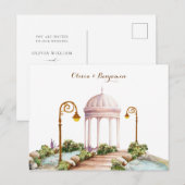 Hochzeit im ästhetischen Garten Postkarte (Vorne/Hinten)