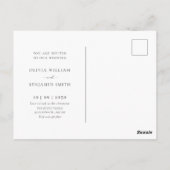 Hochzeit im ästhetischen Garten Postkarte (Rückseite)
