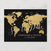 Hochzeit im Ausland Zielort Save the Date Postkart Ankündigungspostkarte (Vorderseite)