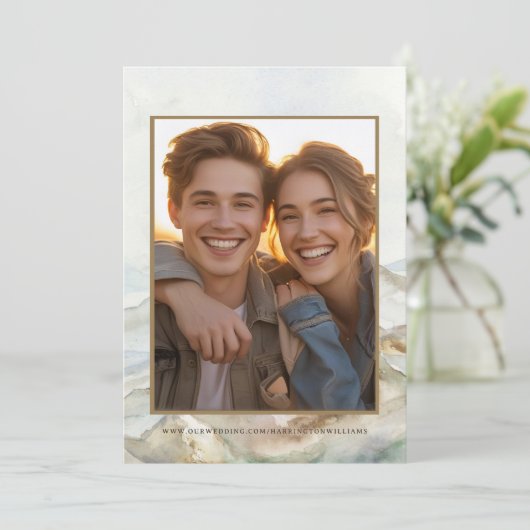 Hochzeit im Außengebirge: Das Datum retten Save The Date (Stehend Vorderseite)