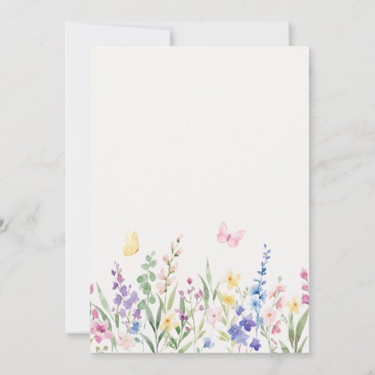 Hochzeit im Blumengarten Einladung (Rückseite)