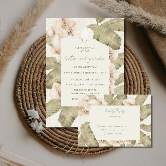 Hochzeit im Botanischen Garten Einladung