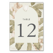 Hochzeit im Botanischen Garten Tischnummer (Vorderseite)