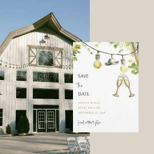 Hochzeit im Country-Stil Cowboyhut Save-the-Date-K Save The Date