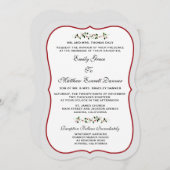 Hochzeit im Dezember Traditionelle Einladung (Vorne/Hinten)