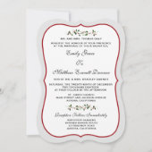 Hochzeit im Dezember Traditionelle Einladung (Vorderseite)