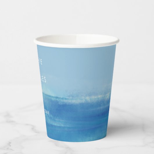 Hochzeit im eleganten Ozean Pappbecher (Links)
