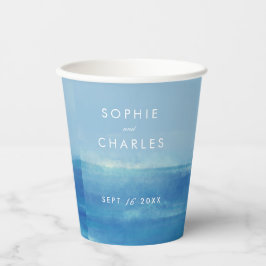 Hochzeit im eleganten Ozean Pappbecher