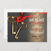 Hochzeit im eleganten Stil Speichern Sie das Datum Ankündigungspostkarte (Vorne/Hinten)