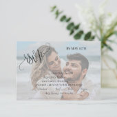 Hochzeit im Foto RSVP Karte (Stehend Vorderseite)