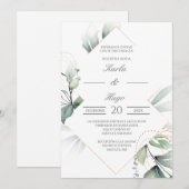Hochzeit im Grünen Einladung (Vorne/Hinten)