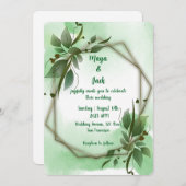 Hochzeit im Grünen Einladung (Vorne/Hinten)