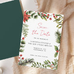Hochzeit im Grünen von Wasserfarben Save The Date<br><div class="desc">Feiern Sie Ihre festliche Hochzeit mit einer personalisierten Weihnachtsfeier Save the Date,  die die Magie Ihrer Liebe und Sets den perfekten Ton für Ihre Ferien Hochzeit speichern Sie das Datum. Diese elegante Winterhochzeitsankündigung können Sie ganz einfach anpassen,  indem Sie auf den Knopf "Personalisieren" klicken.</div>