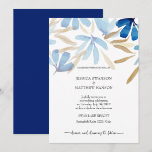 Hochzeit im hellblauen Sommer Einladung