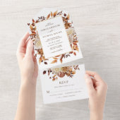 Hochzeit im Herbst All In One Einladung (Abreißen)