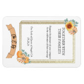 Hochzeit im Herbst als Einladung Magnet (Horizontal)