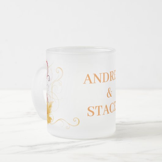 Hochzeit im Herbst Andrew & Stacey Coffee Tasse (Vorderseite Links)
