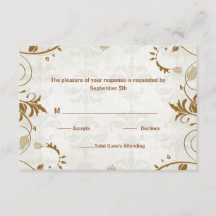Hochzeit im Herbst-Antwortkarte RSVP Karte
