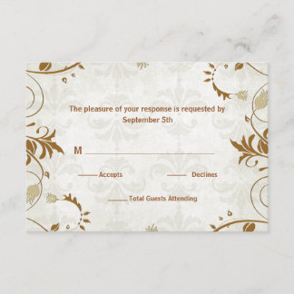 Hochzeit im Herbst-Antwortkarte RSVP Karte