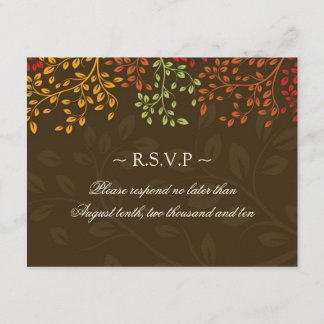 Hochzeit im Herbst-Antwortkarten RSVP Karte