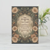 Hochzeit im Herbst Art Nouveau Einladung (Stehend Vorderseite)