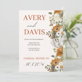 Hochzeit im Herbst Ästhetik 2025 Einladung (Stehend Vorderseite)