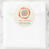 Hochzeit im Herbst-Aufkleber für Herbst-Waldbaum Runder Aufkleber (Tasche)