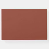 Hochzeit im Herbst aus rustikalem Monogramm Terrak Gästebuch (Rückseite)