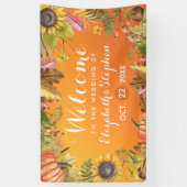 Hochzeit im Herbst Begrüßung Herbstmaple Blätter P Banner (Vertikal)