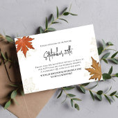 Hochzeit im Herbst Blätter Eleganter UAWG QR-Code RSVP Karte