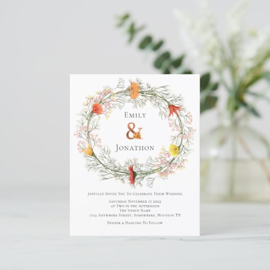 Hochzeit im Herbst "Blume im Haushalt" (Stehend Vorderseite)