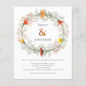 Hochzeit im Herbst "Blume im Haushalt" (Vorderseite)