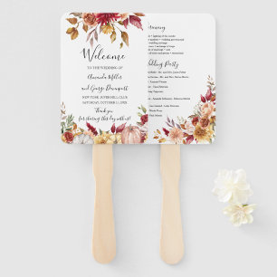 Hochzeit im Herbst Blumenprogrammfan Fächer
