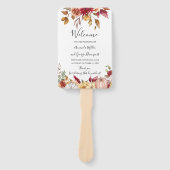 Hochzeit im Herbst Blumenprogrammfan Fächer (Vorderseite)