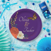 Hochzeit im Herbst Blumenschmetterling-Papierplatt Pappteller (Party)