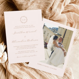 Hochzeit im Herbst Boho Cream und Terracotta Einladung