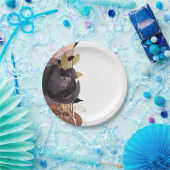 Hochzeit im Herbst Bold Glam Blume Moderne Blumenw Pappteller (Party)