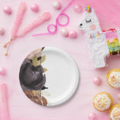 Hochzeit im Herbst Bold Glam Blume Moderne Blumenw Pappteller (Party)